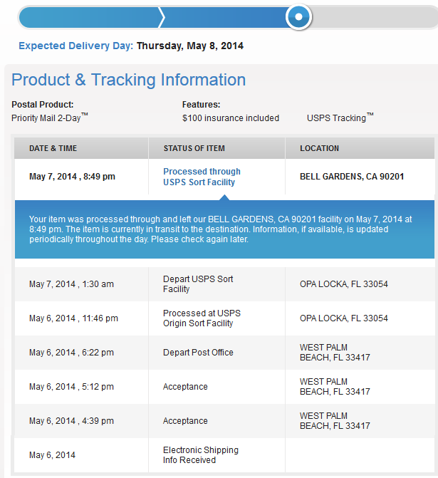USPS Delivery Confirmation Tool