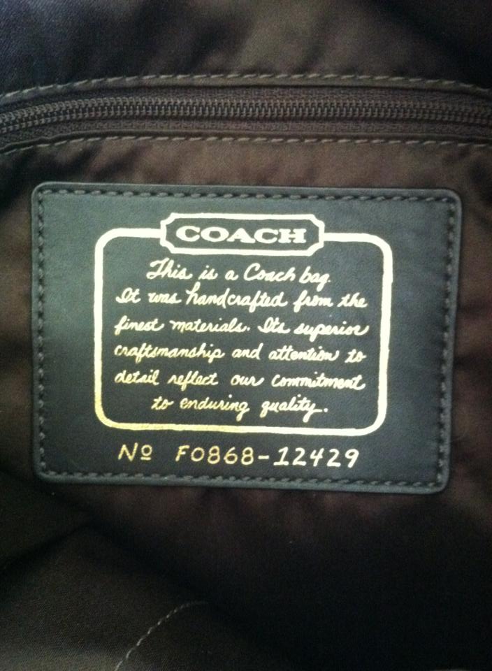Coach Purse Serial Number Authenticity